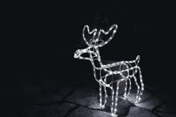 Iluminación con luces de navidad Led en figuras
